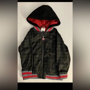 Marvel Avengers Black and Red Kids Logo Hoodie Jacket